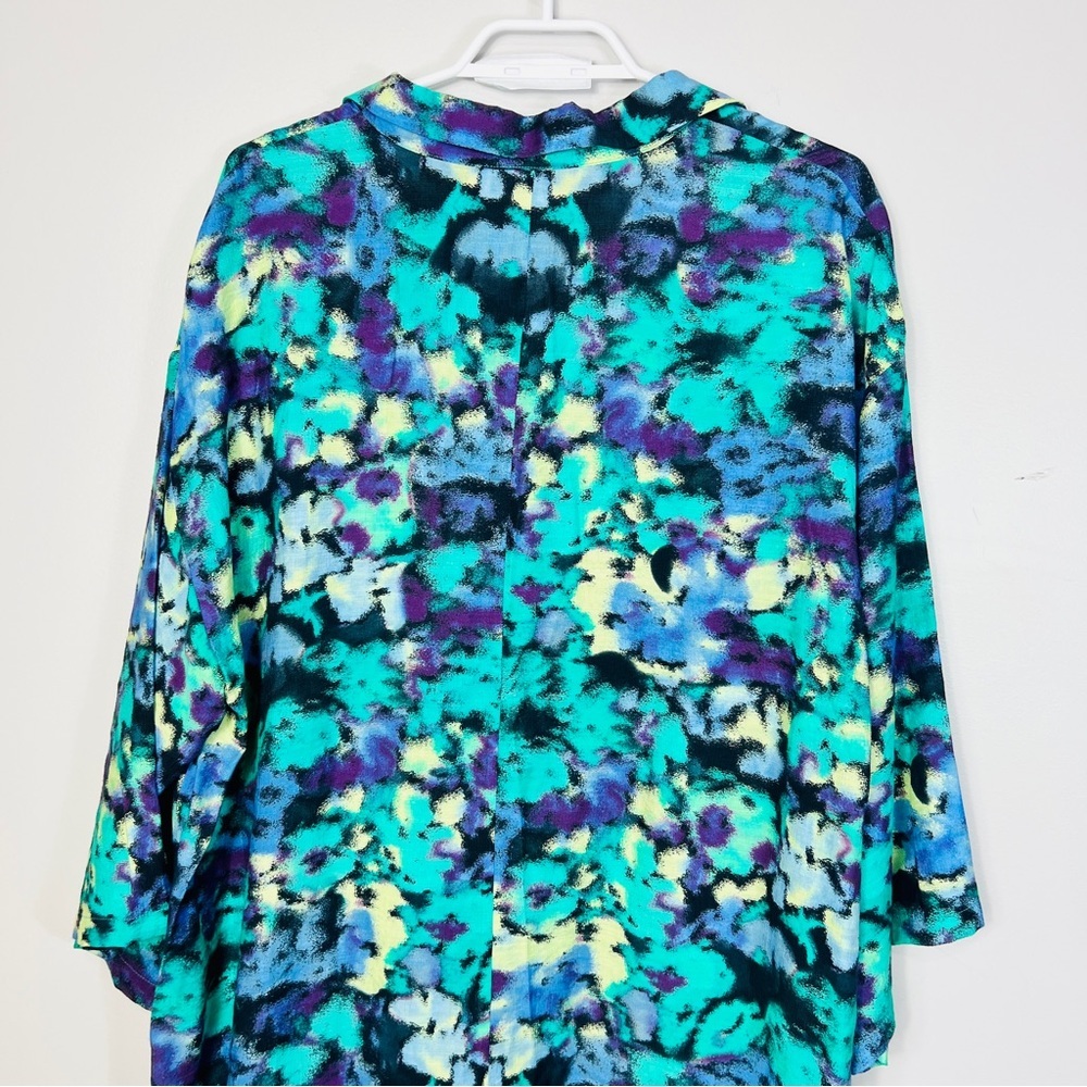 NWT Simple Wish Vibrant Blue Multicolor Tunic dress women size EU 46 Xl/ XXL - Picture 12 of 14